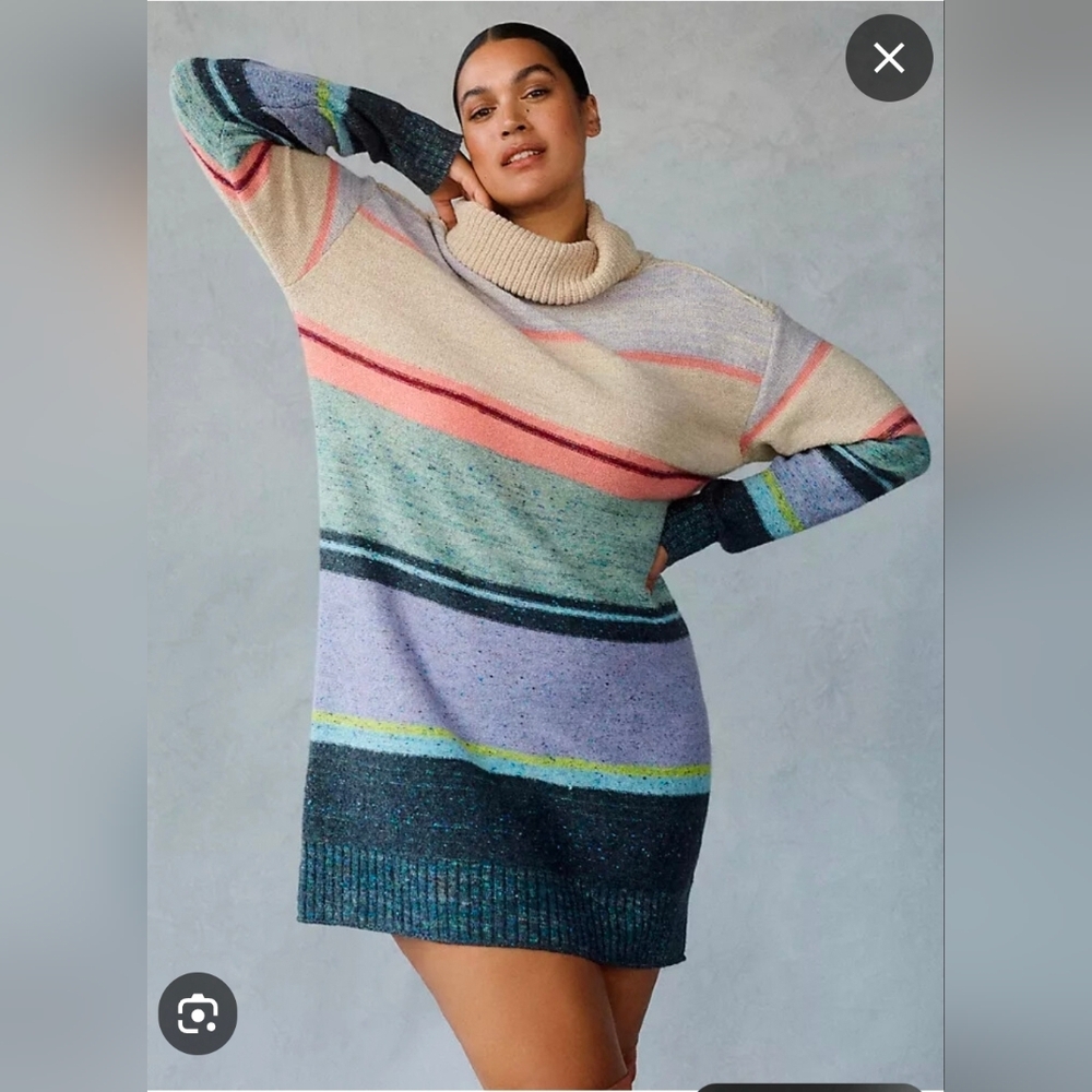 Anthropologie Daily Practice Turtleneck Sweater Dress 2x